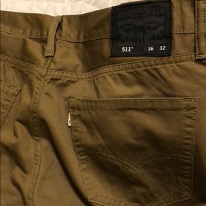Levi’s 511 36x32 light brown pant.